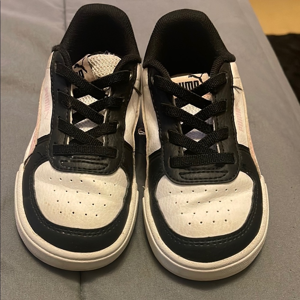 Puma Kids Black and White Sneakers